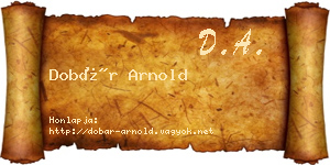 Dobár Arnold névjegykártya
