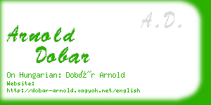 arnold dobar business card